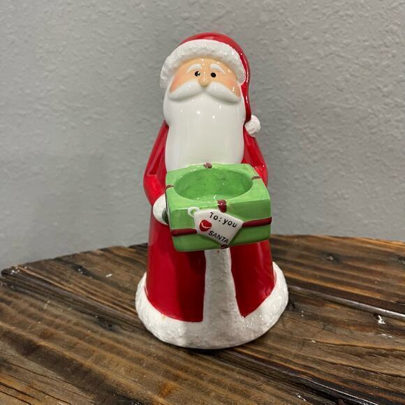 The‎ White Barn Candle Co. Tea Candle Santa 8" Tall Holiday Festive - Picture 1 of 3